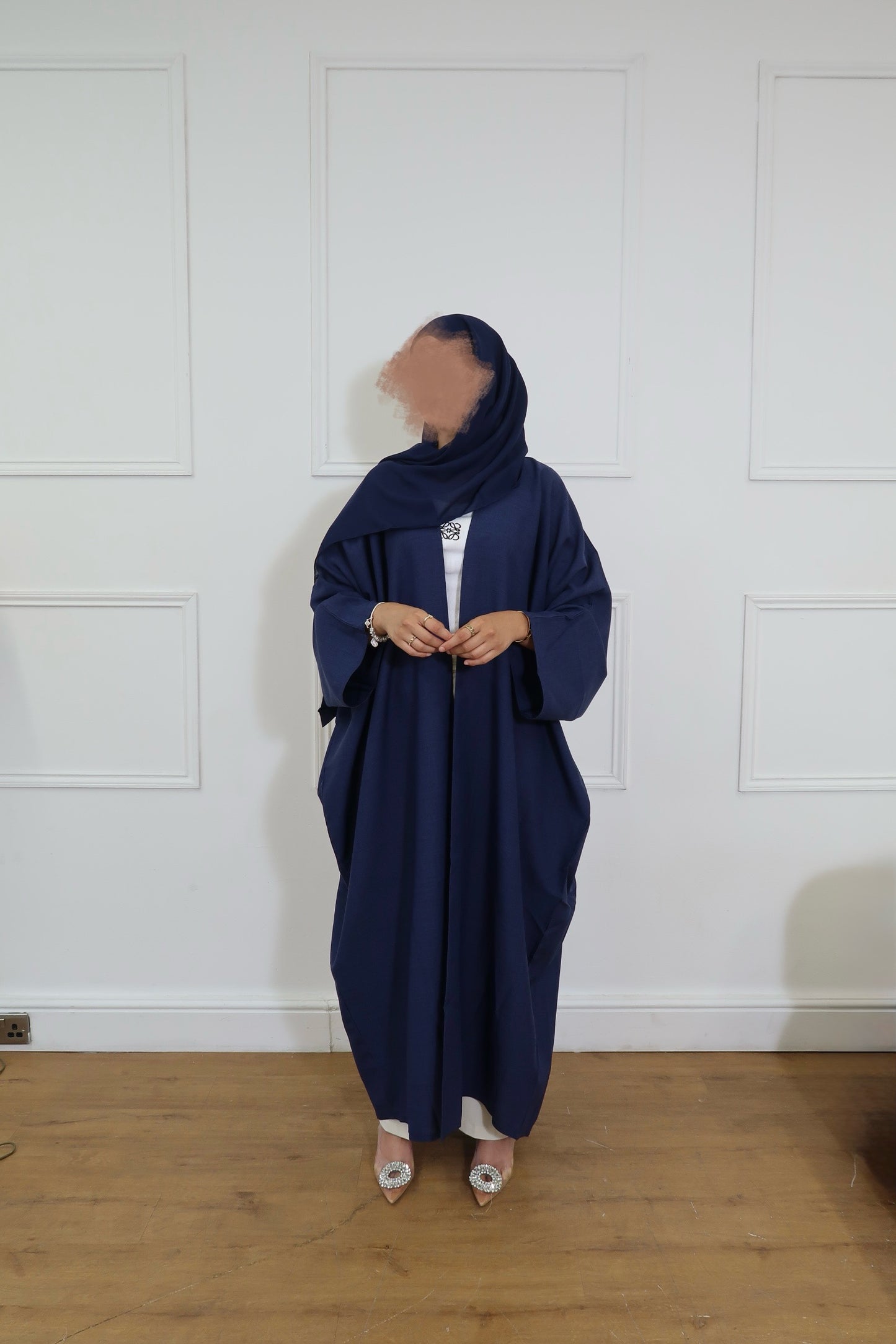 Navy Linen Abaya