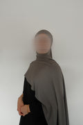 Charcoal Liquid Jersey Scarf
