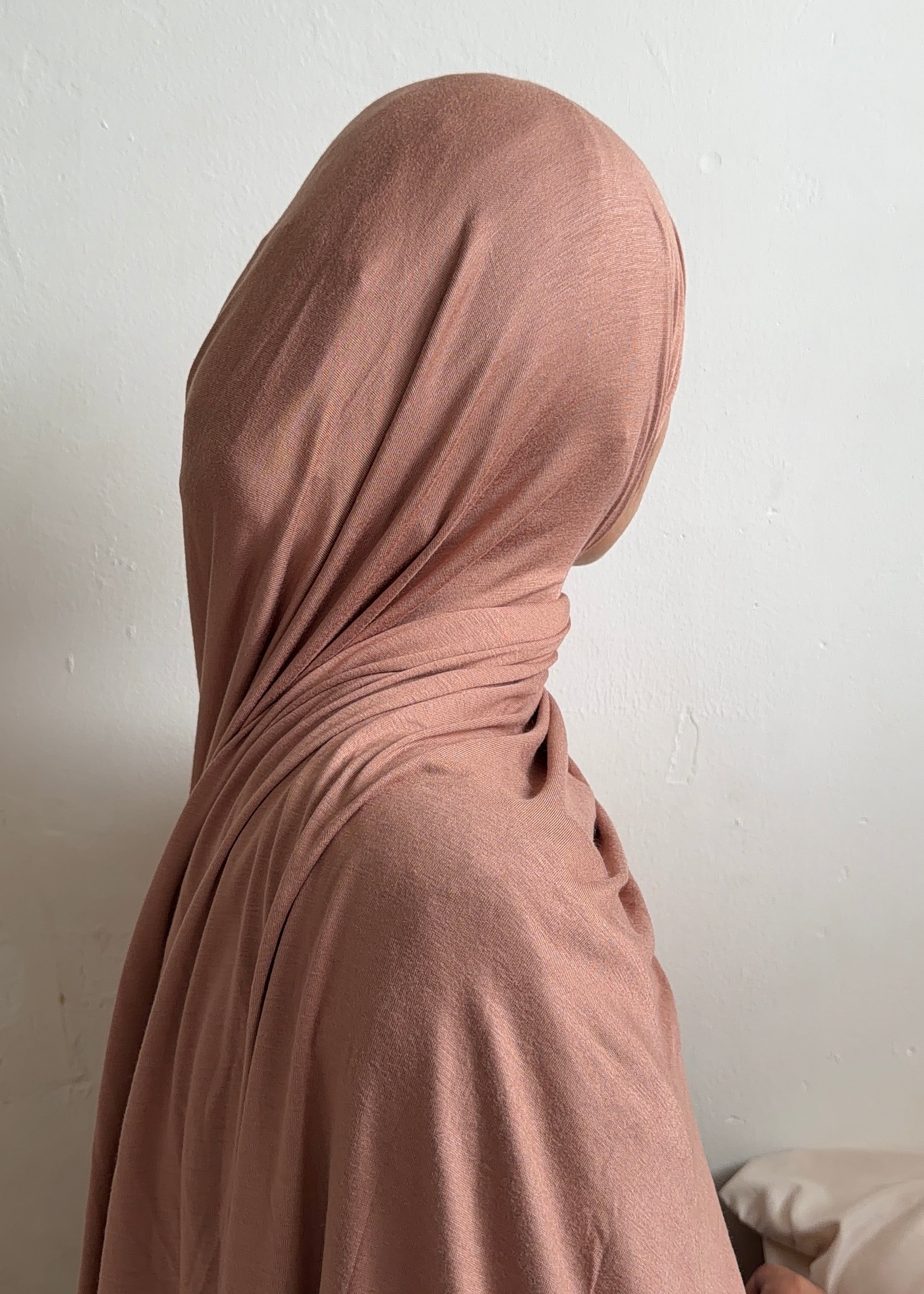 light brown cotton jersey hijab
