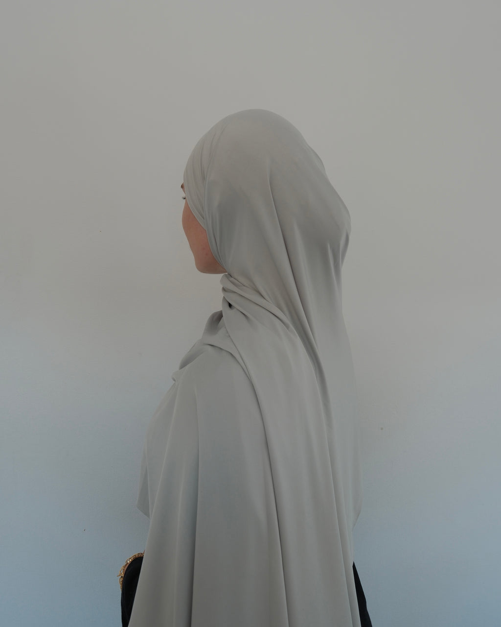 Silver Stone Liquid Jersey Scarf