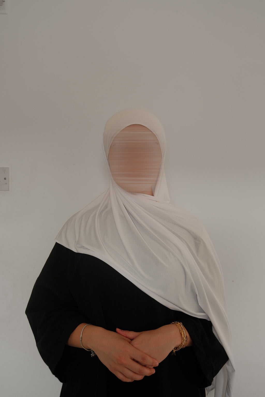 White Liquid Jersey Scarf