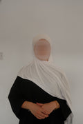 White Liquid Jersey Scarf