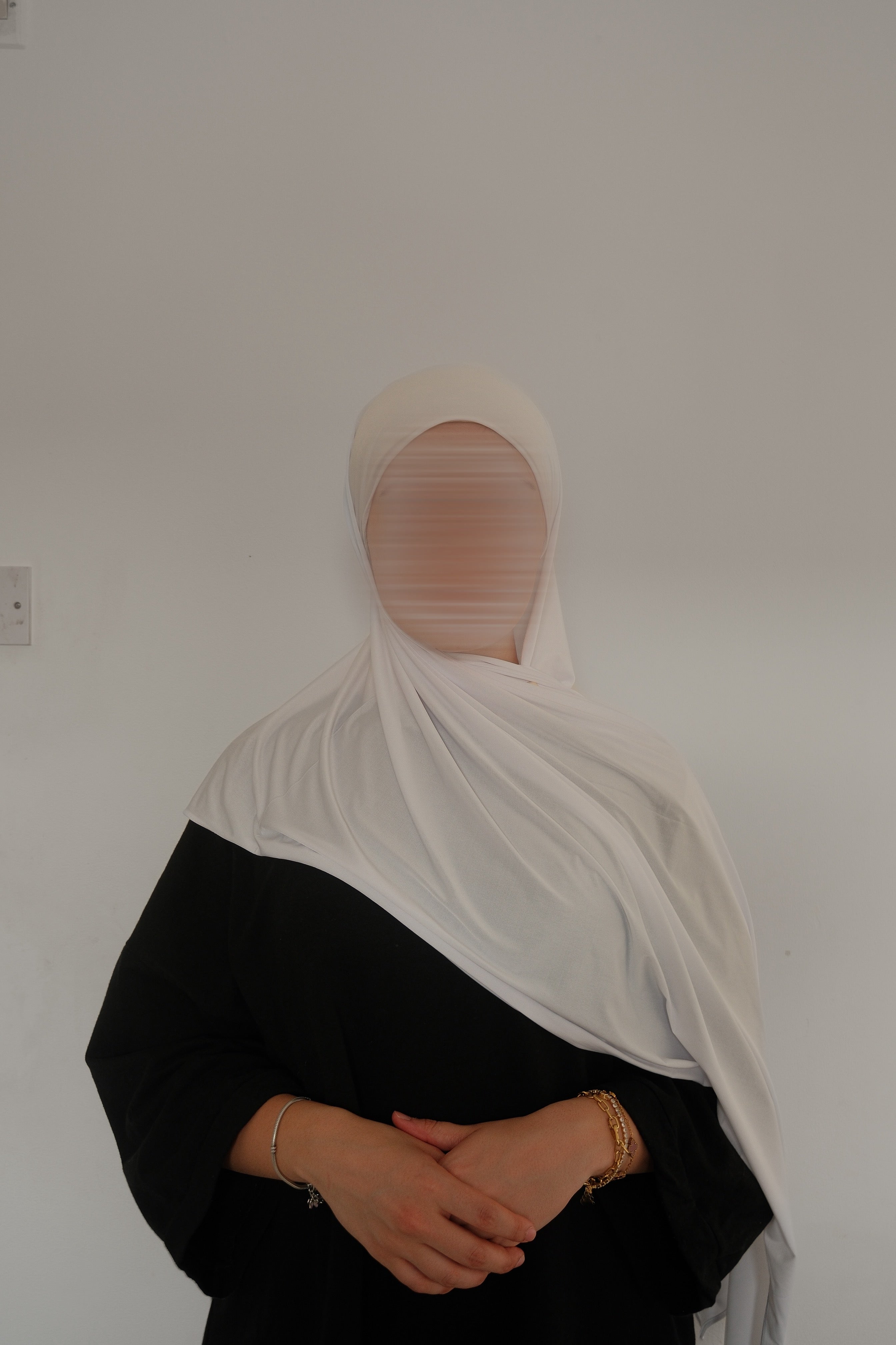 White Liquid Jersey Scarf