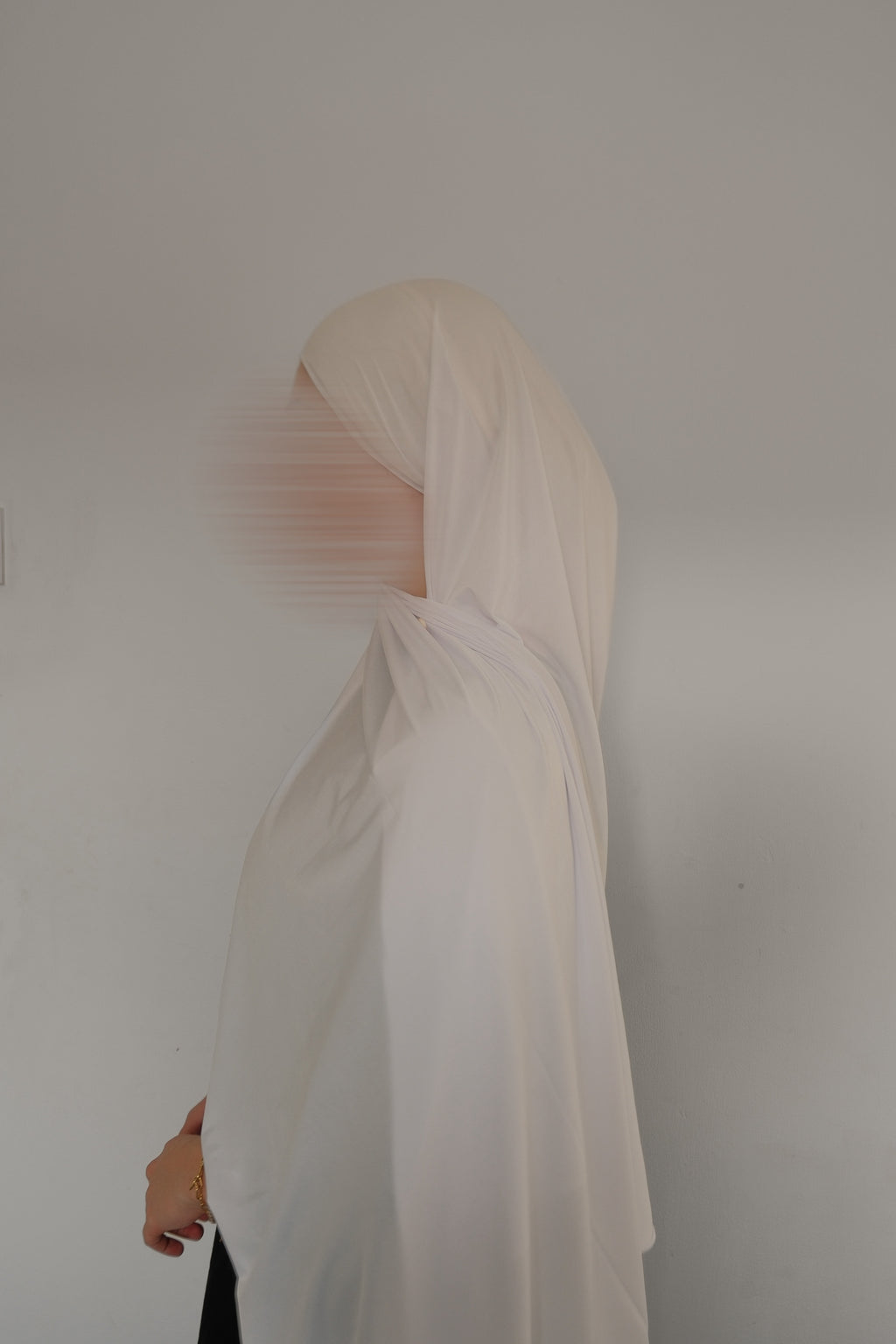 White Liquid Jersey Scarf