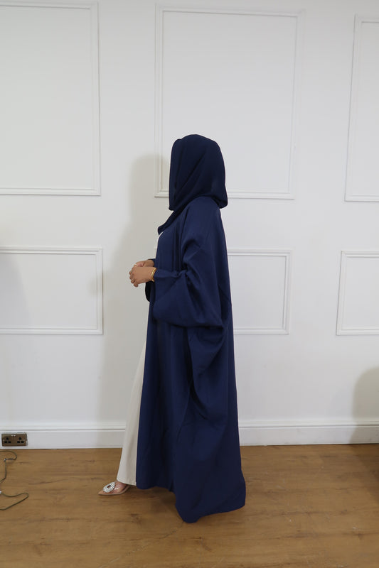 Navy Linen Abaya
