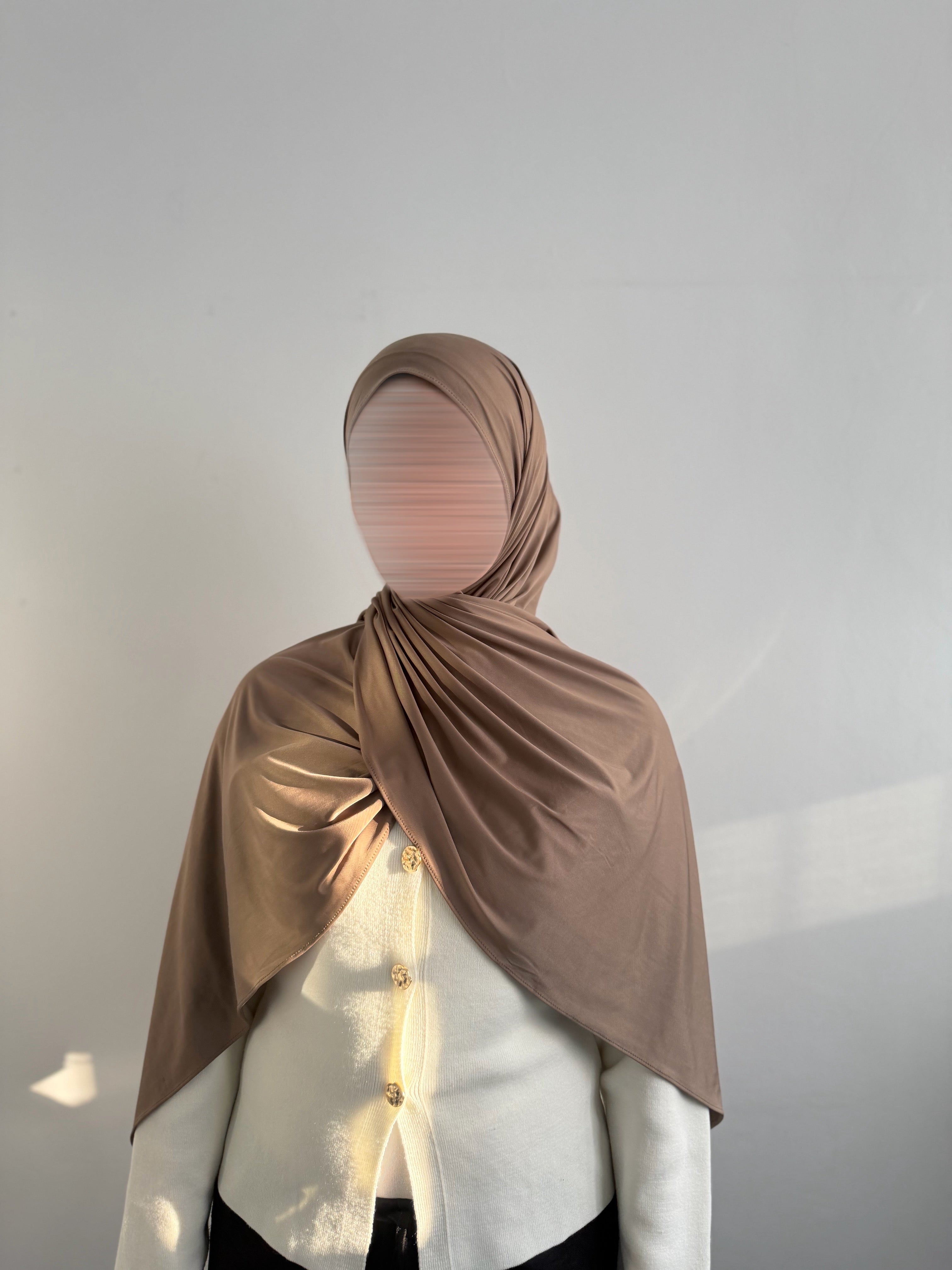 Pecan Liquid Jersey Scarf