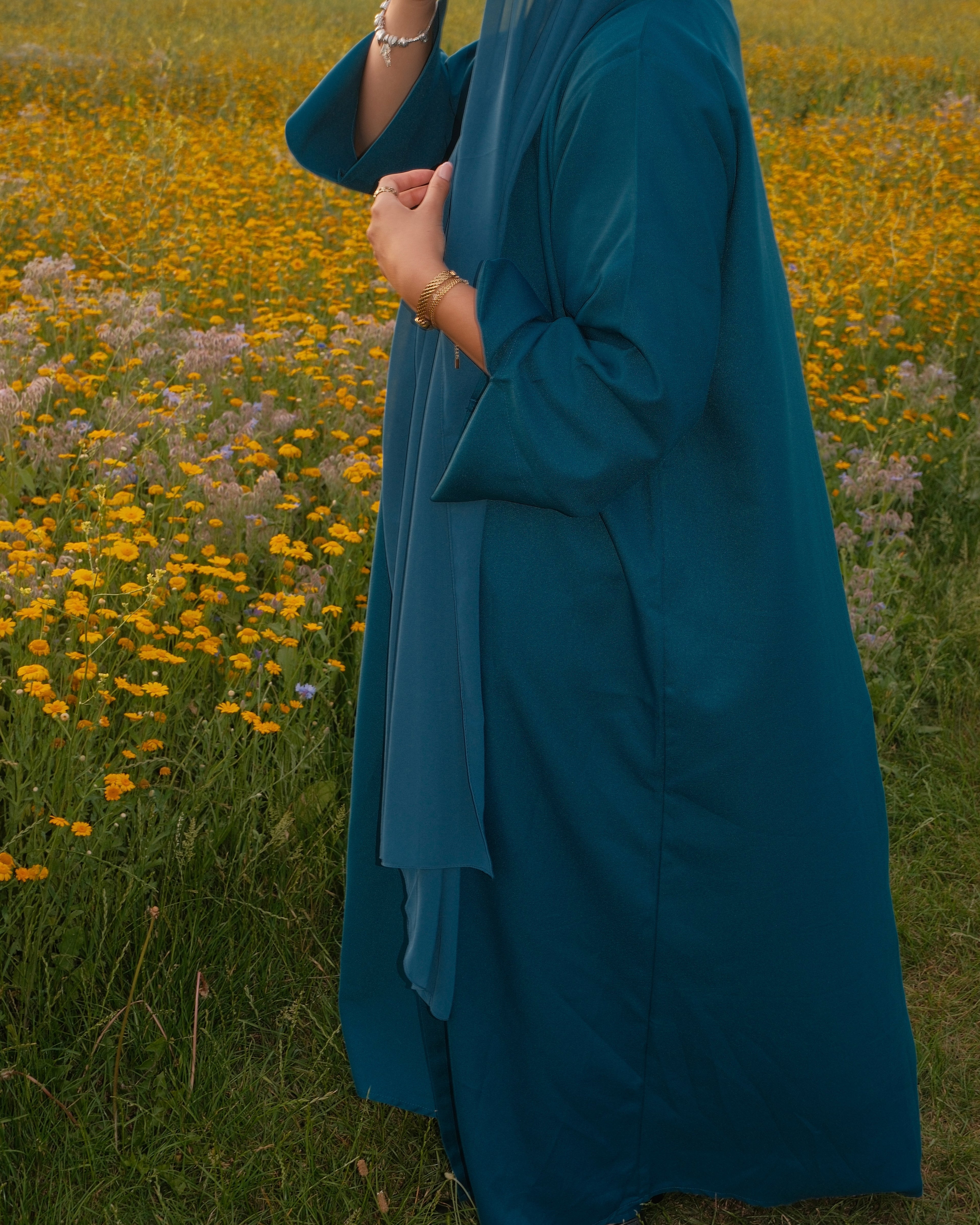 Teal Blue Abaya