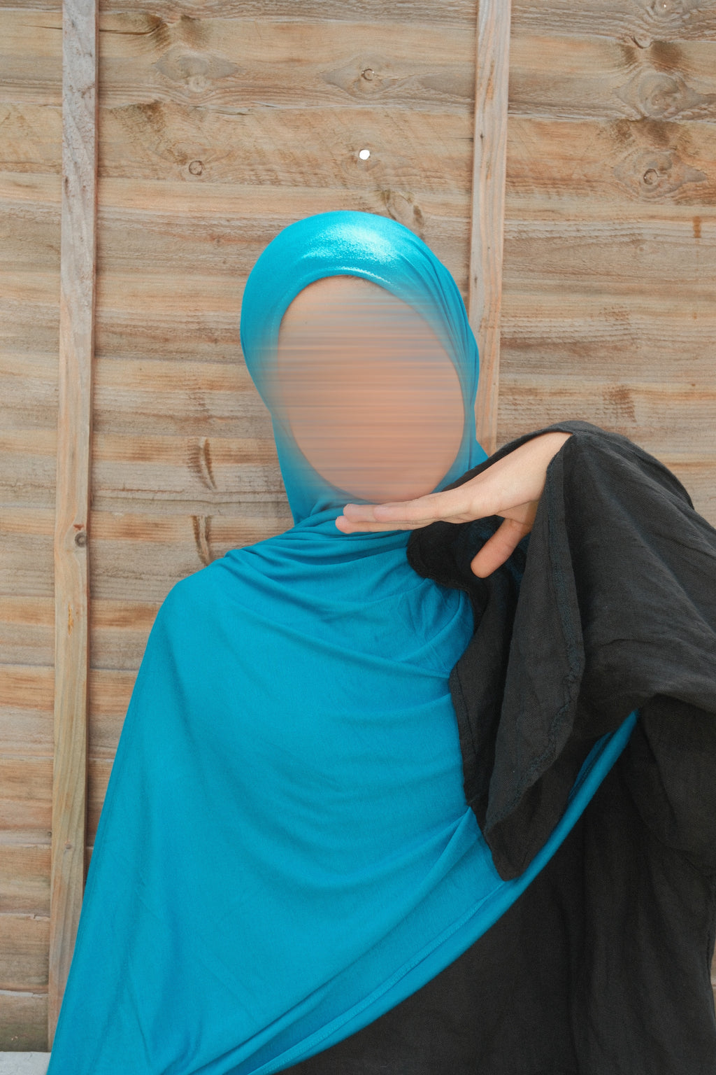 Lunar teal cotton jersey hijab