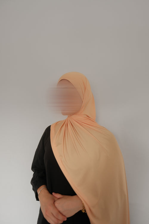 Apricot Liquid Jersey Scarf