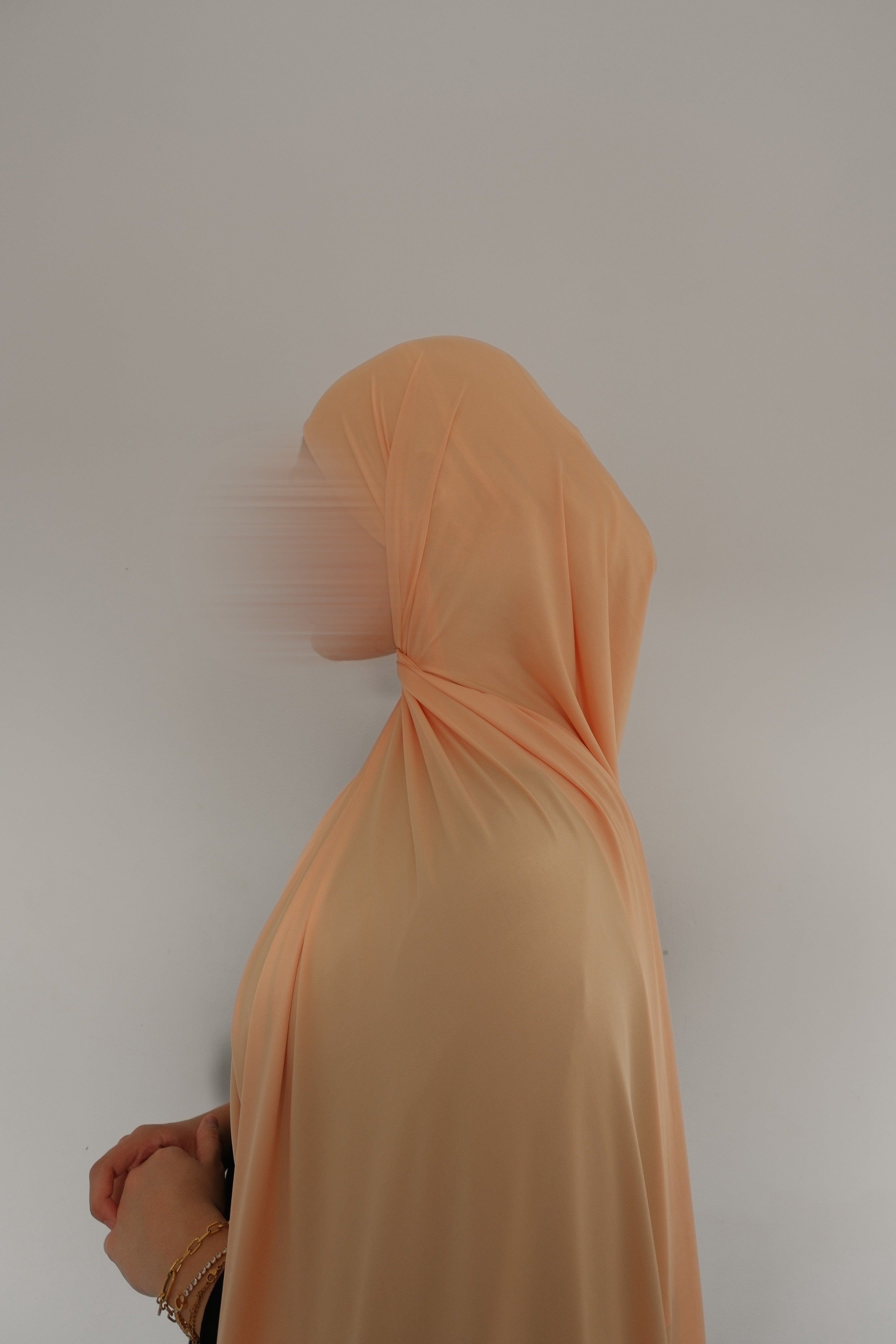 Apricot Liquid Jersey Scarf