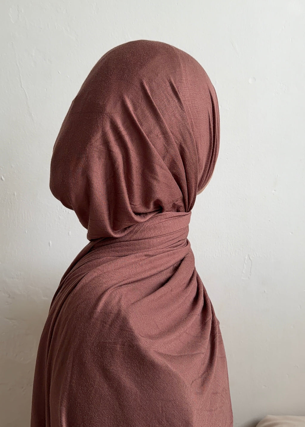 Chocolate cotton jersey hijab