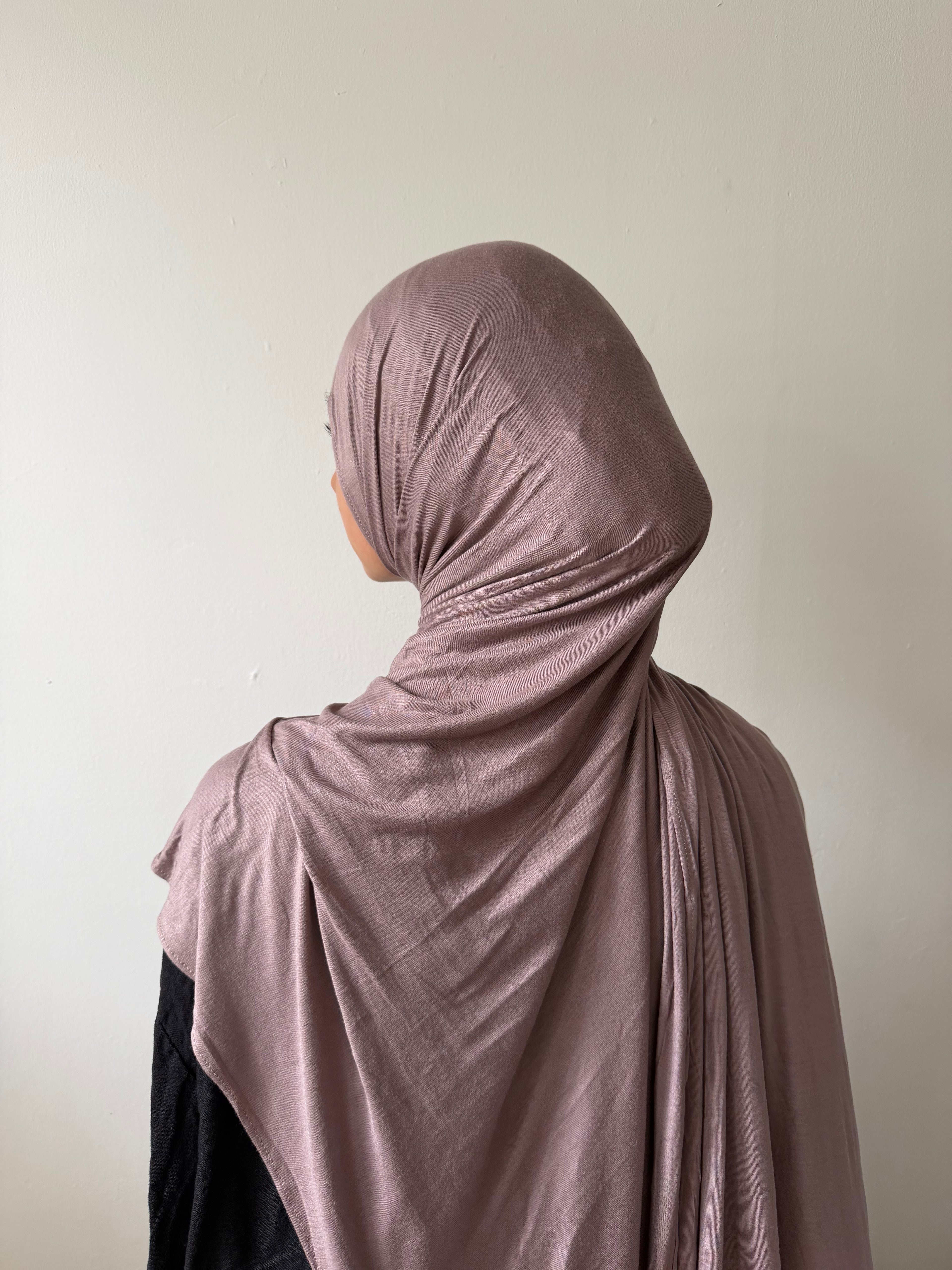 Mocha cotton jersey hijab