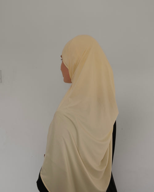 Butter Yellow Liquid Jersey Scarf