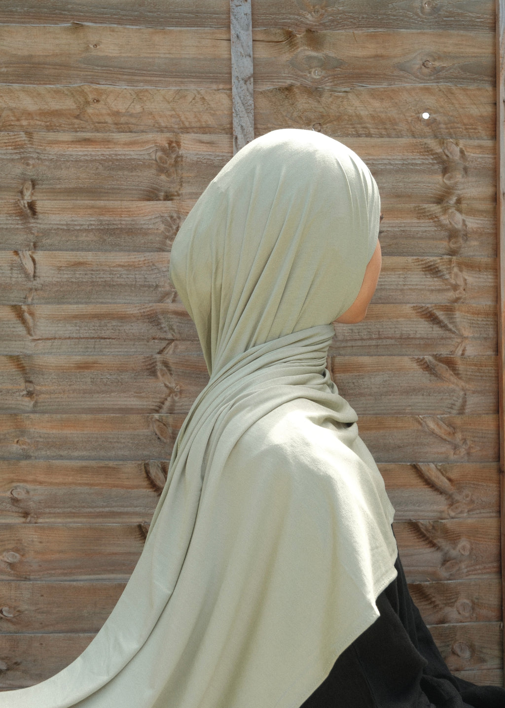 Sage green cotton jersey hijab