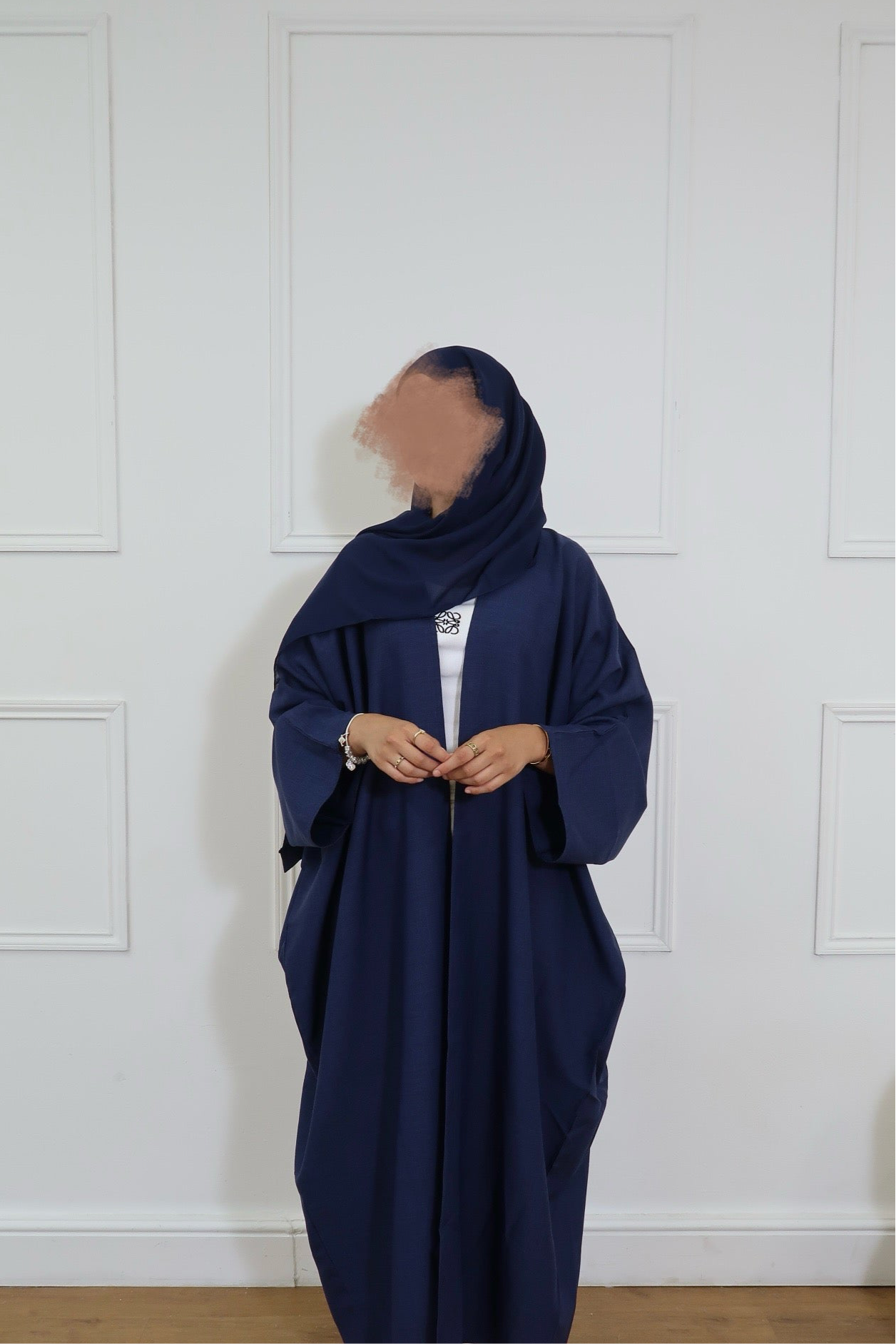 Navy Linen Abaya