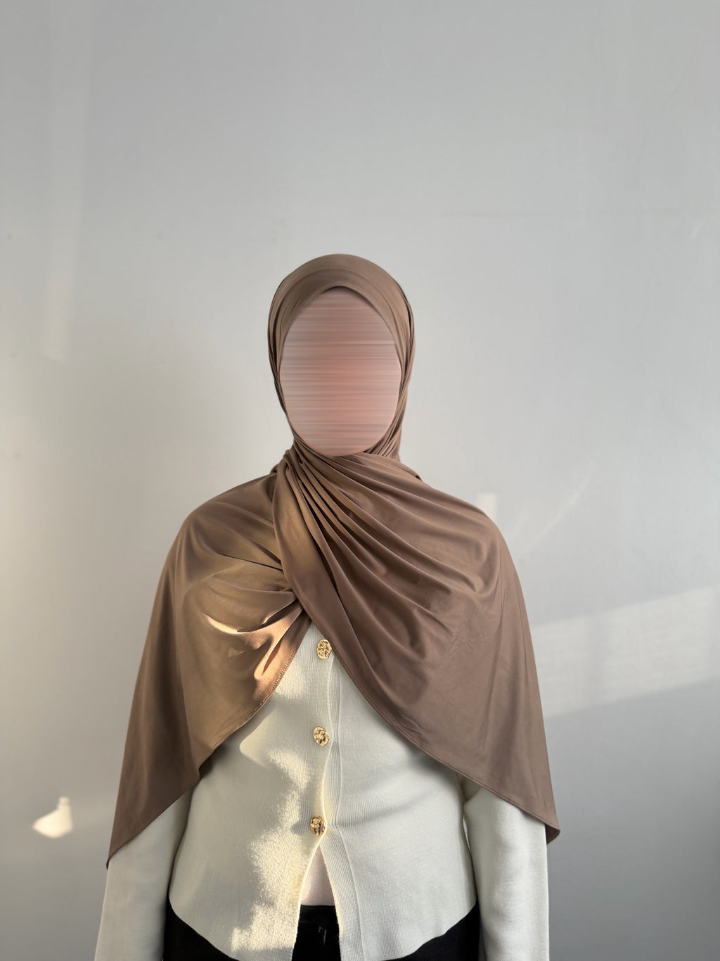 Pecan Liquid Jersey Scarf