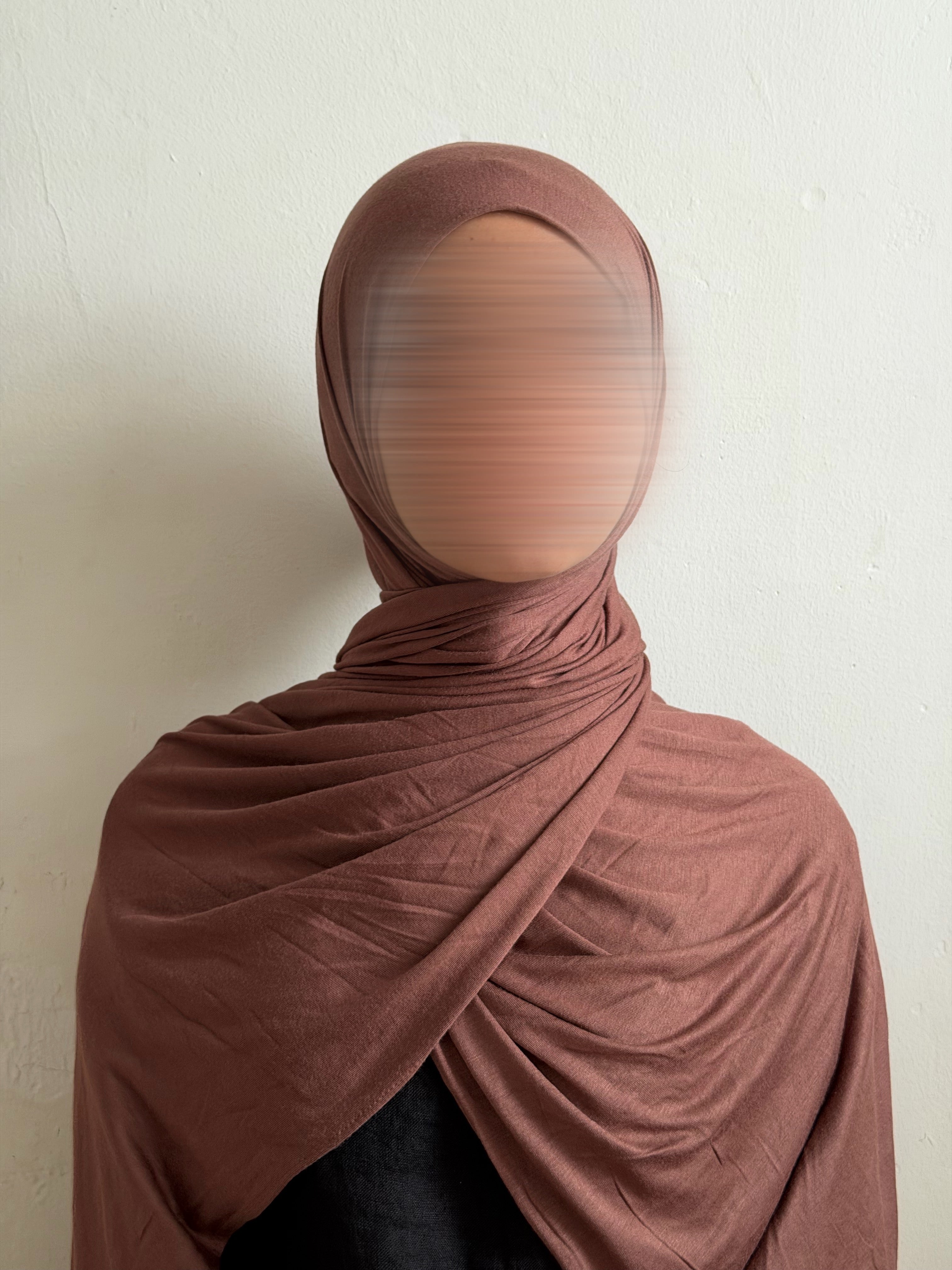 Chocolate cotton jersey hijab